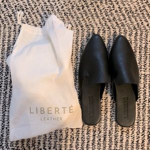 Liberte leather modern mule size 9